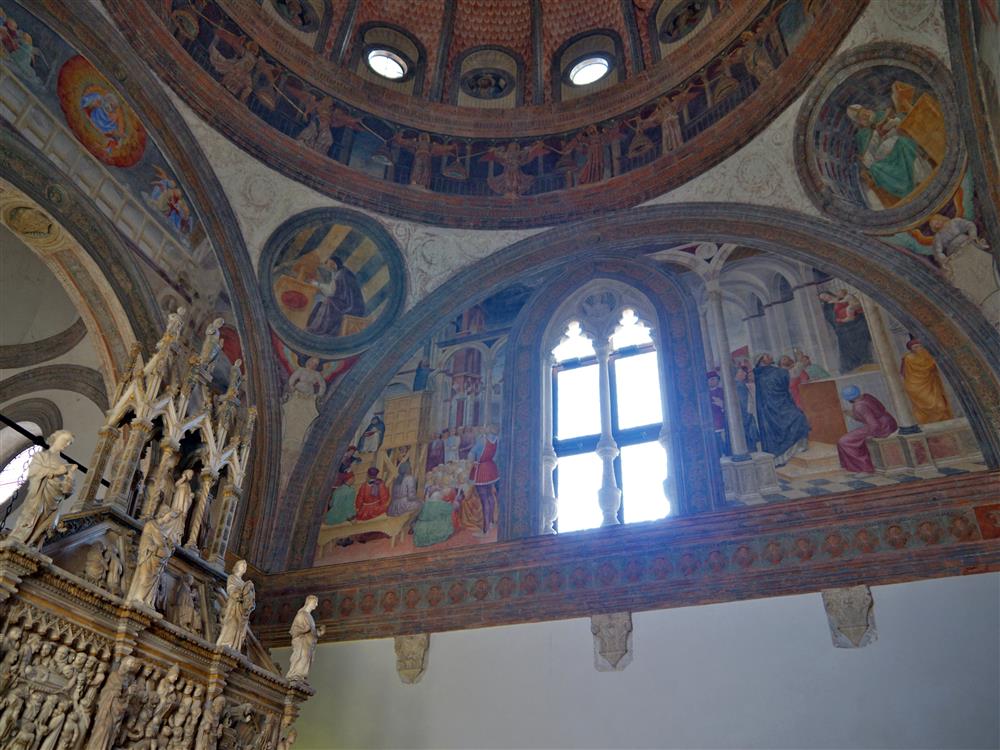 Milan (Italy) - Upper part of the interior of the Portinari Chapel